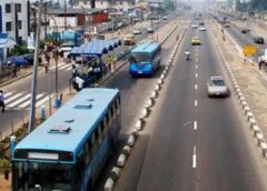 Lagos BRT Bus Catches Fire…Passengers Escape Death